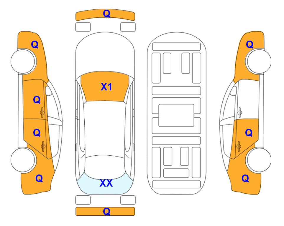 Схема состояния кузова Lotte для Hyundai GRANDEUR GN7 (G) 2.5 Premium