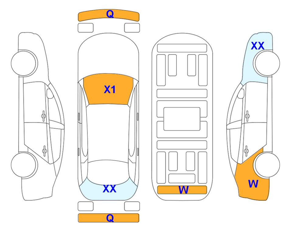Схема состояния кузова Lotte для Chevrolet BOLT EV (E) PREMIER