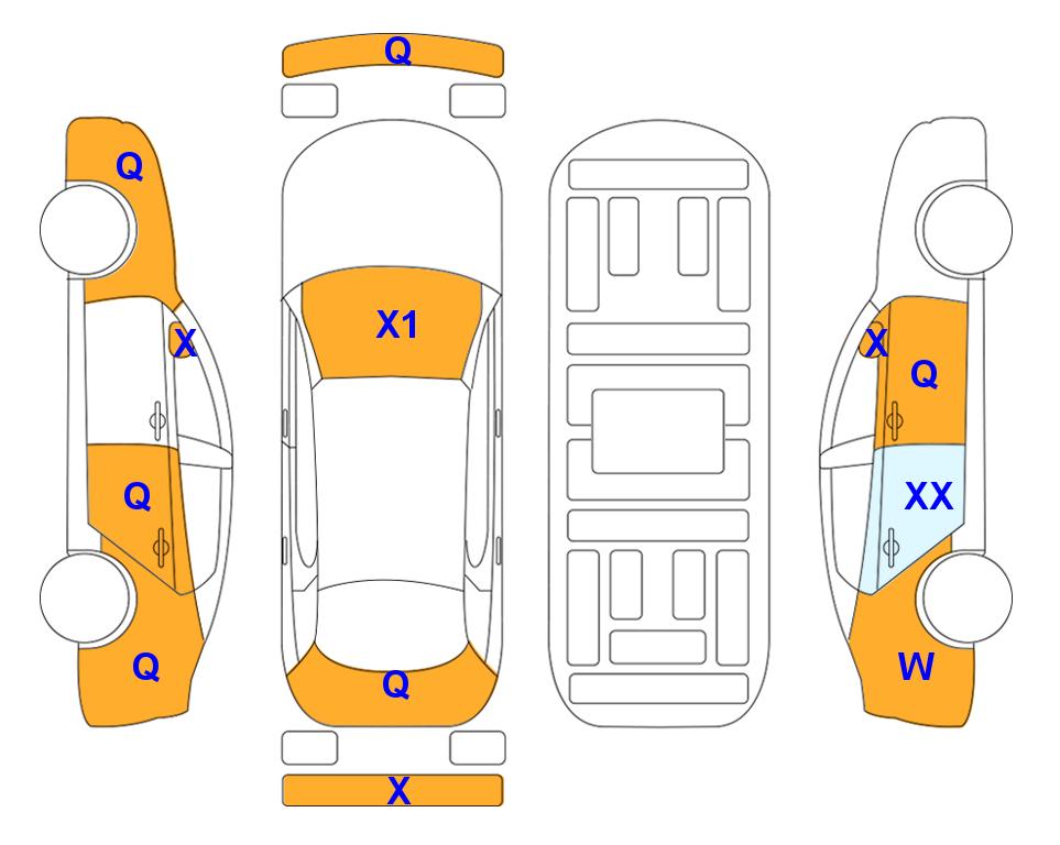 Схема состояния кузова Lotte для Hyundai SANTAFE TM (D) 2.2 Prestige 5-Seater 4WD