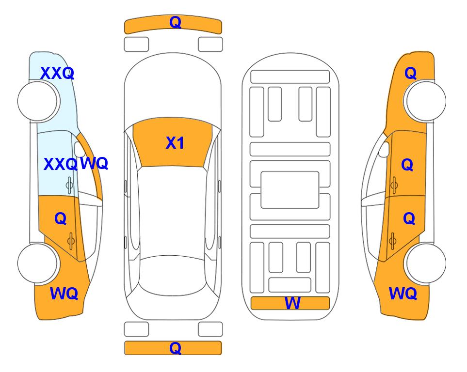 Схема состояния кузова Lotte для Hyundai SONATA DN8 (G) 2.0 Smart