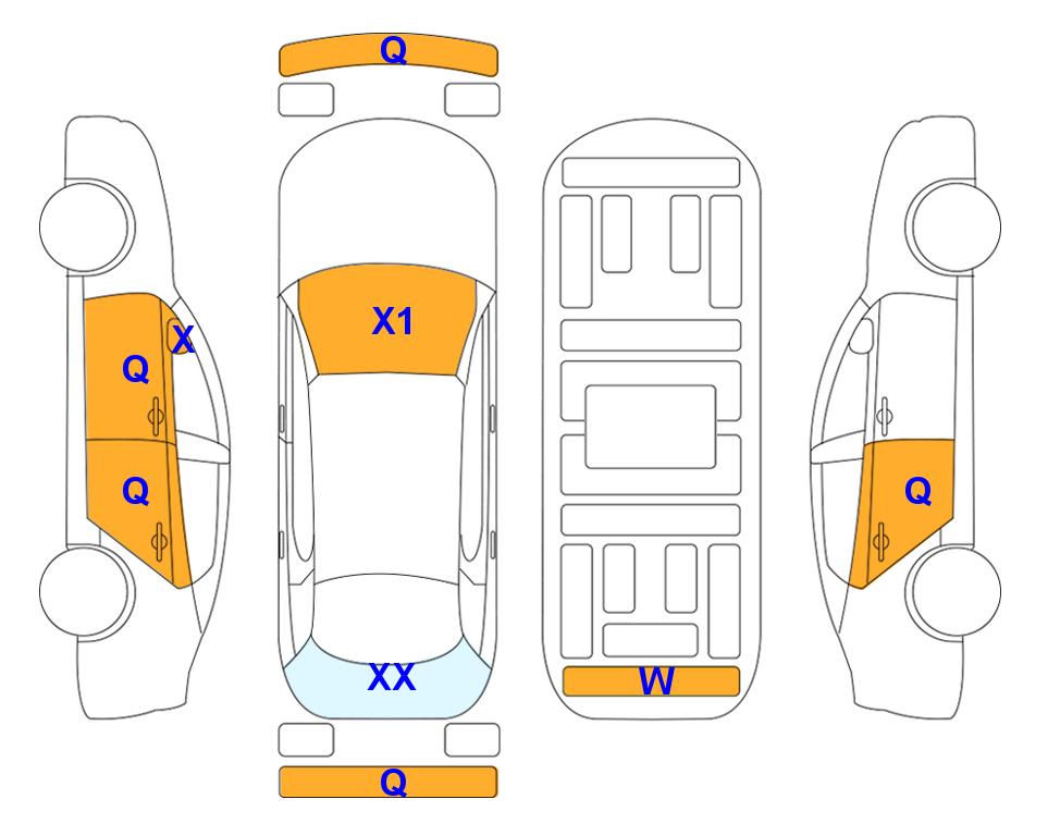 Схема состояния кузова Lotte для Hyundai KONA (G) 1.6 2WD PREMIUM