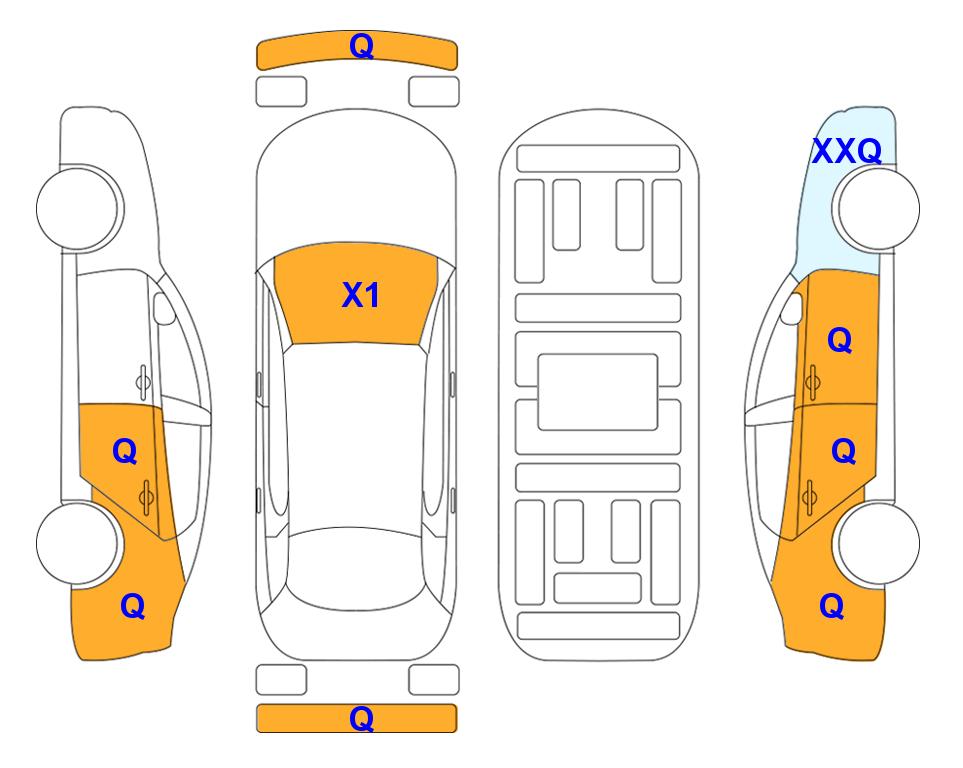 Схема состояния кузова Lotte для KIA MORNING URBAN (G) 1.0 Standard