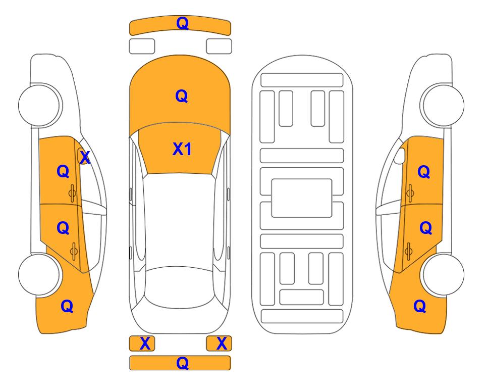 Схема состояния кузова Lotte для Hyundai THE ALL NEW TUCSON (G) 1.6 T Premium 2WD