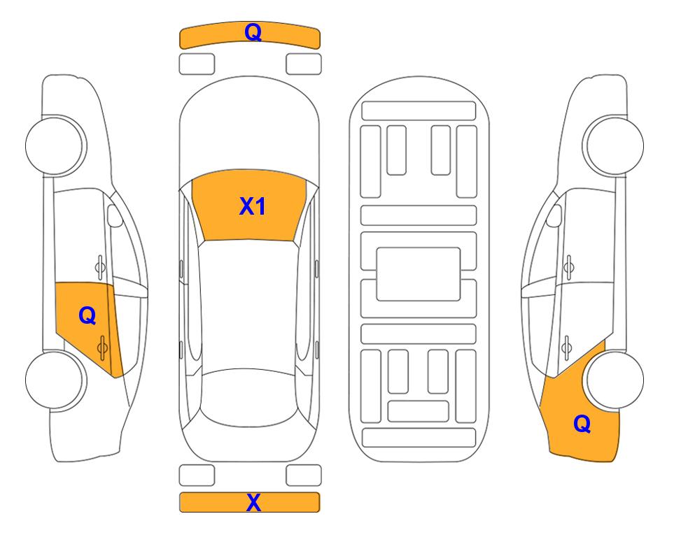 Схема состояния кузова Lotte для KIA SELTOS (G) 1.6 Prestige 2WD