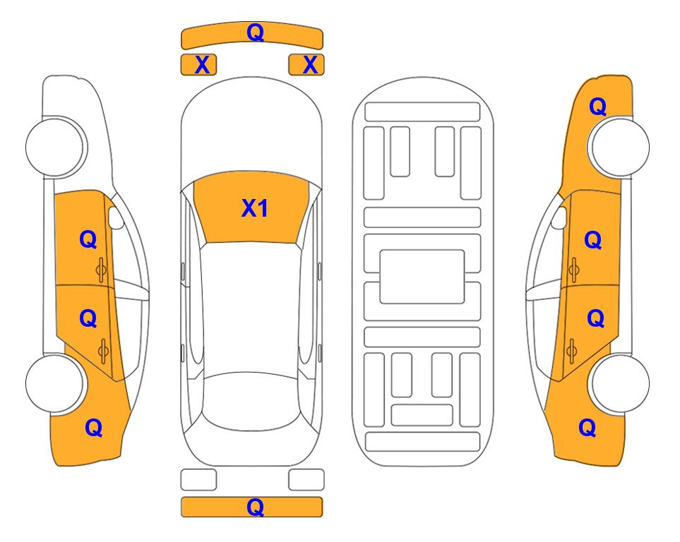 Схема состояния кузова Lotte для KIA CARNIVAL KA4 (D) 2.2 Prestige 9-Seater