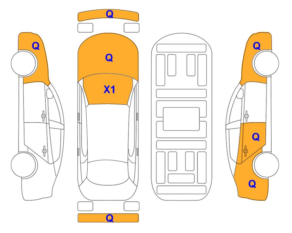 Схема состояния кузова Lotte для Hyundai THE NEW GRANDEUR (G) 2.5 Premium