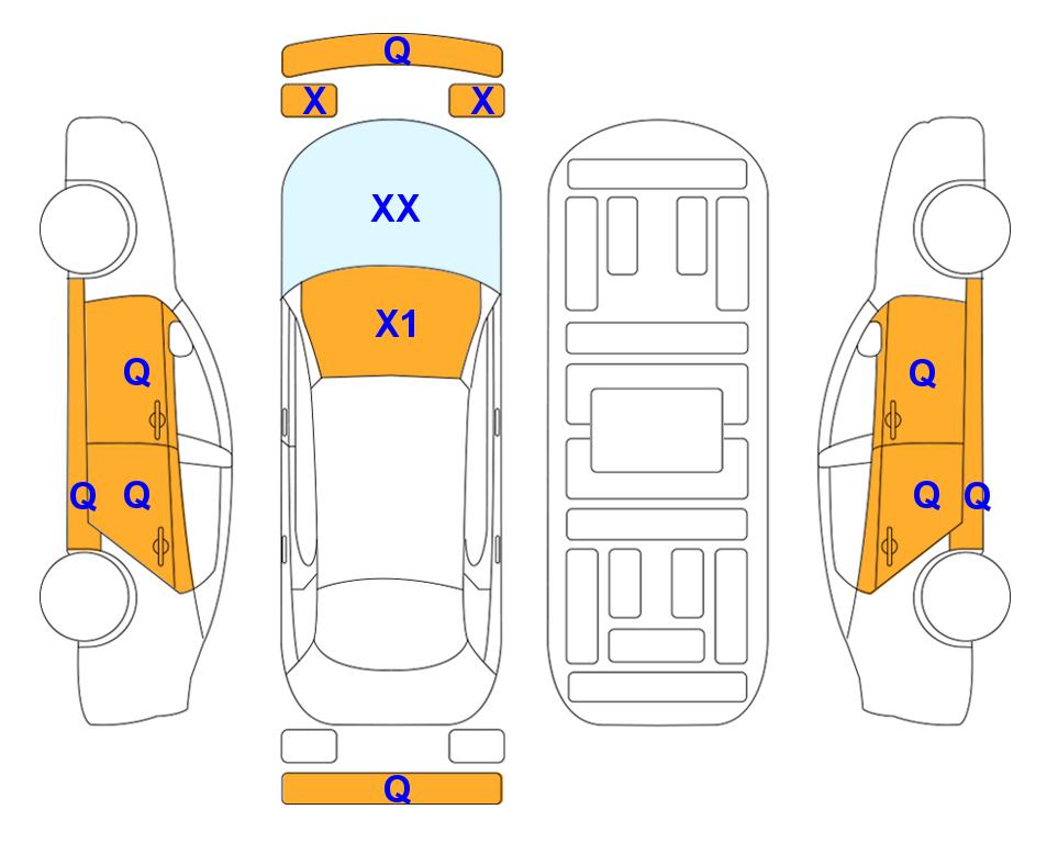 Схема состояния кузова Lotte для Hyundai ALL NEW AVANTE (G) 1.6 INSPIRATION