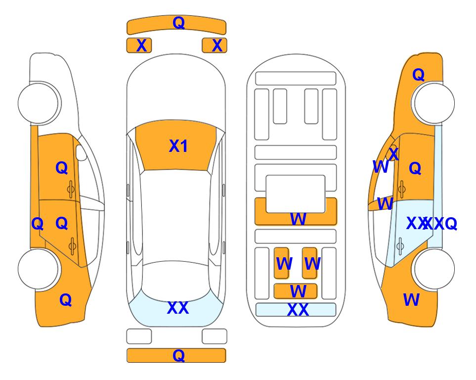 Схема состояния кузова Lotte для Hyundai AVANTE CN7 (G)1.6 Modern 2WD AT