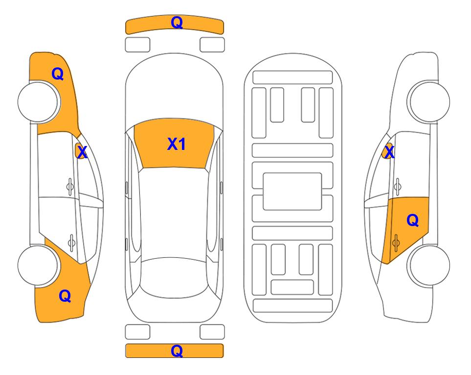 Схема состояния кузова Lotte для Hyundai PALISADE (D) 2.2 Prestige 2WD 7-Seater