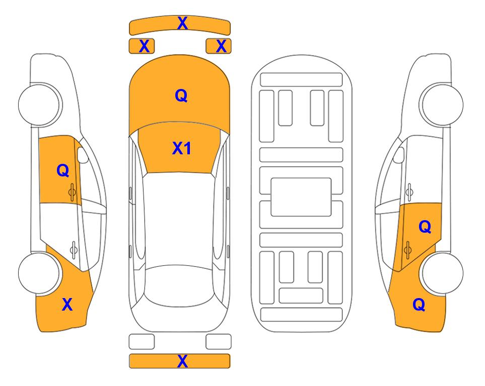 Схема состояния кузова Lotte для KIA CARNIVAL KA4 (D) 2.2 Noblesse 9-Seater