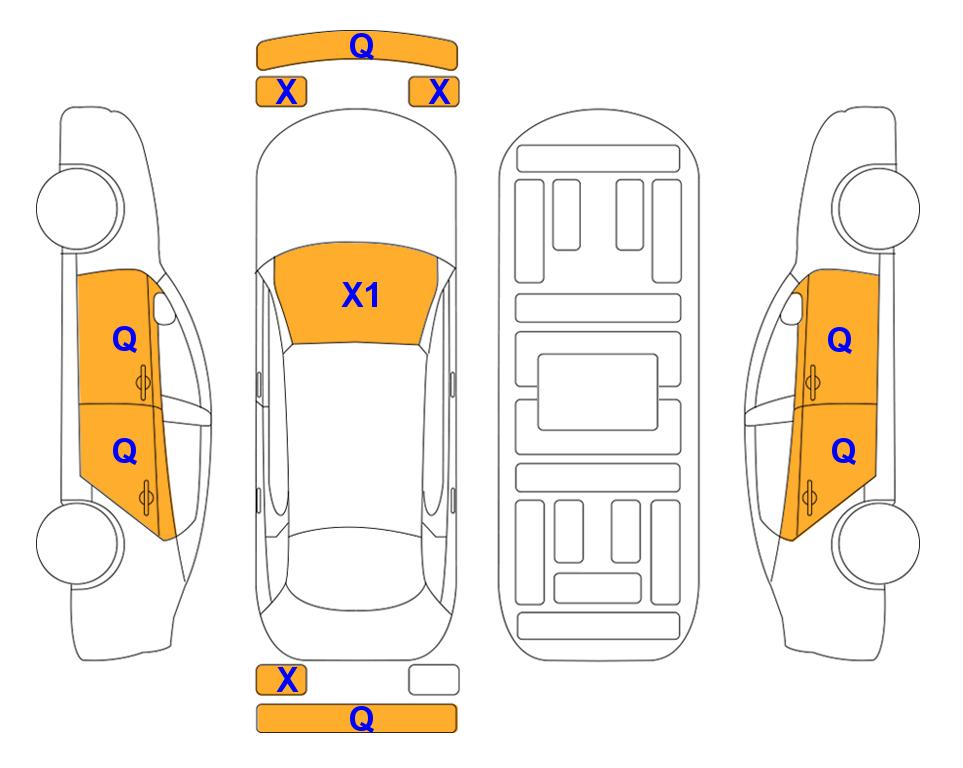 Схема состояния кузова Lotte для Chevrolet TRAX CROSSOVER (G) 1.2 TURBO ACTIV