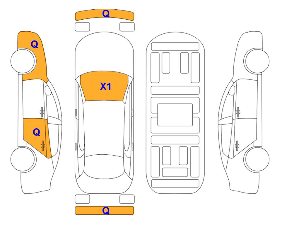 Схема состояния кузова Lotte для Hyundai GRANDEUR GN7 (H) 1.6T Exclusive