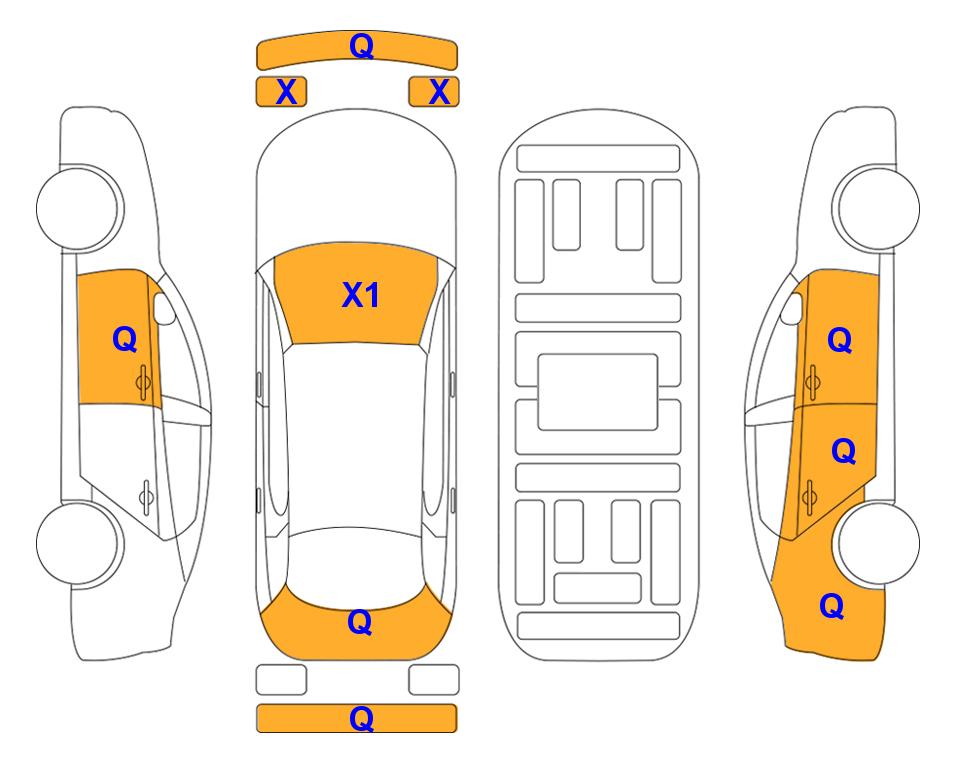 Схема состояния кузова Lotte для KIA EV6 (E) Long Range Air 2WD
