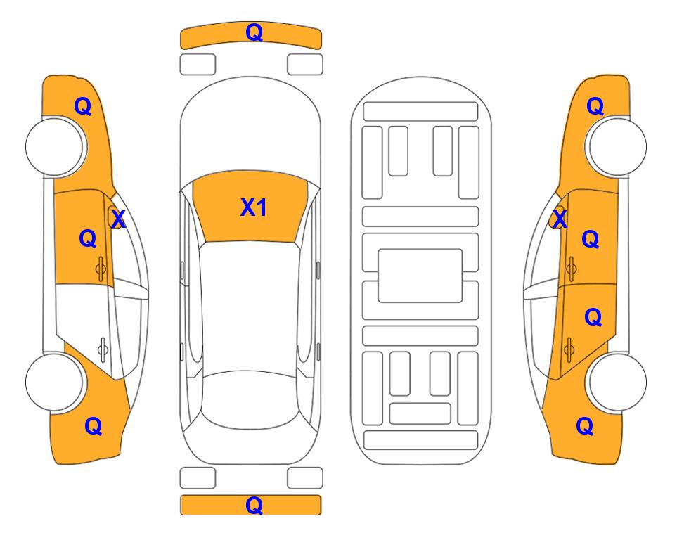 Схема состояния кузова Lotte для KIA K8 (G) 3.5 Noblesse
