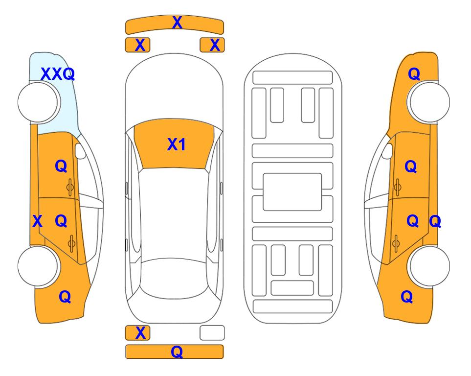 Схема состояния кузова Lotte для KIA THE NEW K3 (G) 1.6 Trendy