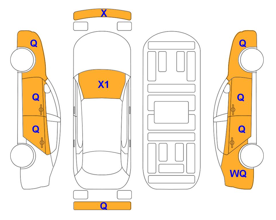 Схема состояния кузова Lotte для Hyundai THE NEW GRANDEUR (G) 2.5 Premium