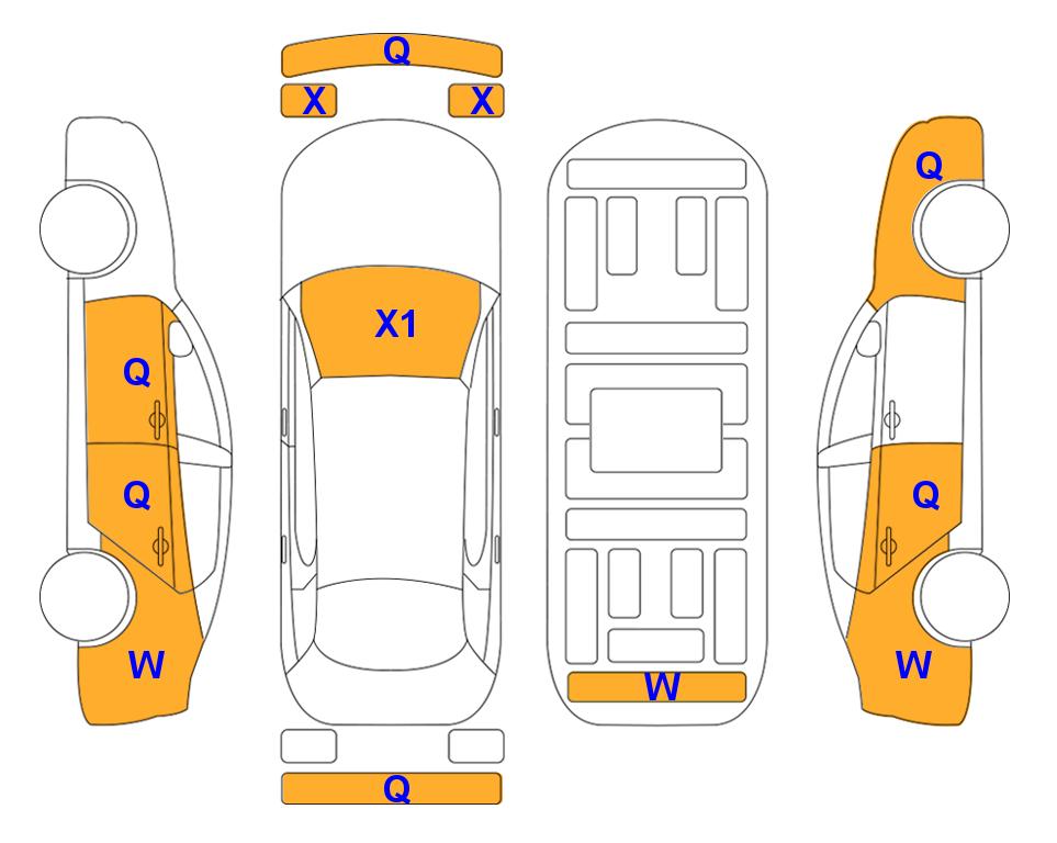 Схема состояния кузова Lotte для KIA INTERACTIVE K5 (H) 2.0 Noblesse