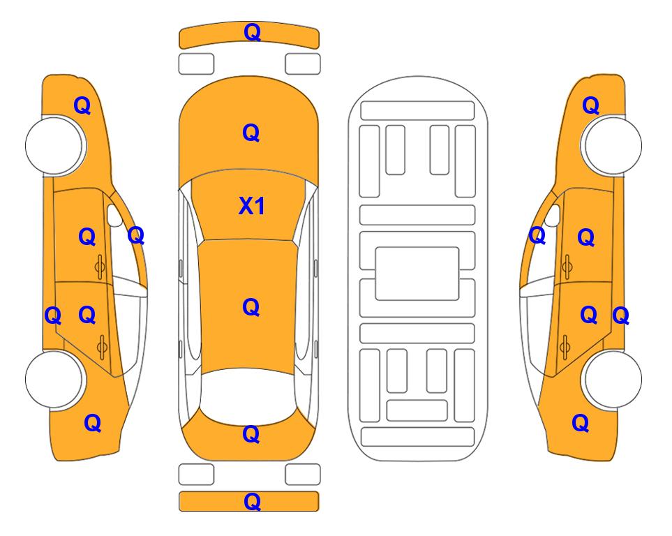 Схема состояния кузова Lotte для KIA ALL NEW MORNING (G) 1.0 Deluxe