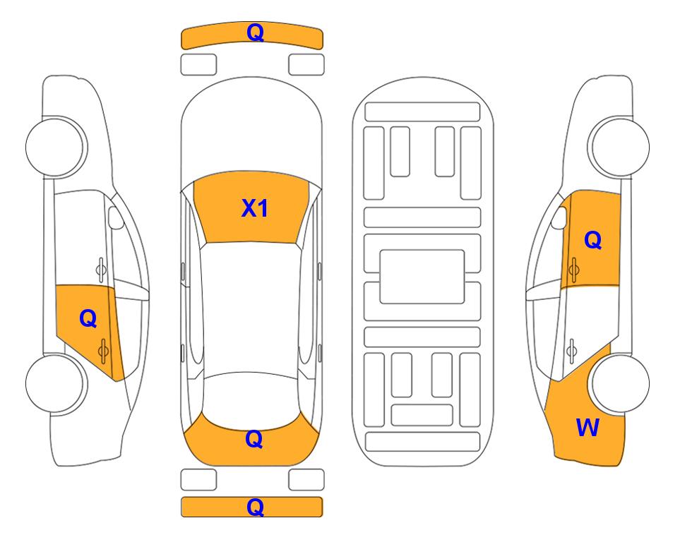 Схема состояния кузова Lotte для KIA MOHAVE THE MASTER (D) 3.0 Masters 6-Seater