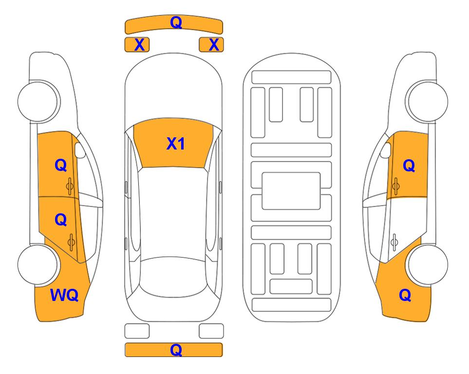 Схема состояния кузова Lotte для KIA K5 (L)2.0 Rental Car Trendy 2WD AT