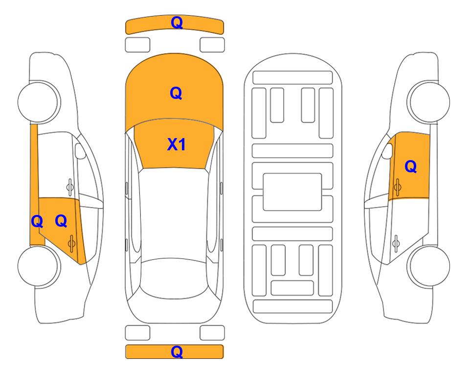 Схема состояния кузова Lotte для KIA K8 (H) 1.6 Noblesse