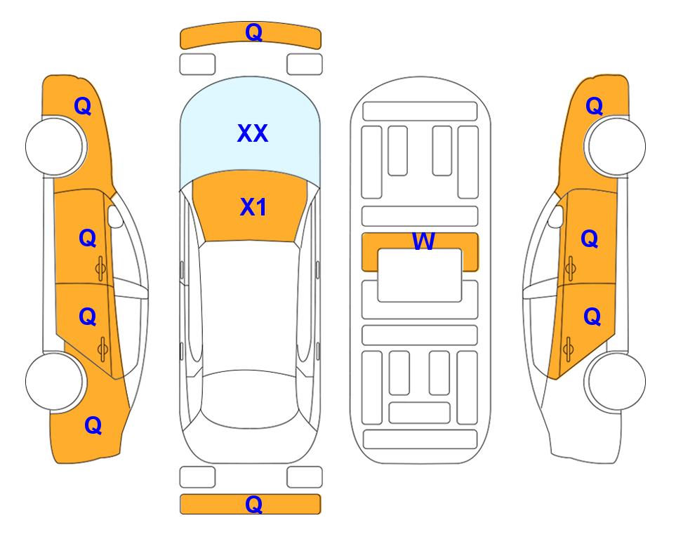 Схема состояния кузова Lotte для KIA NIRO PLUS (E) Air