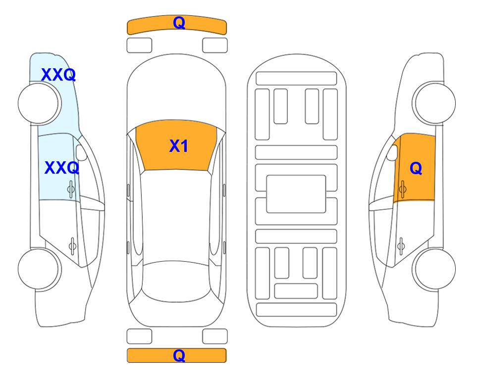 Схема состояния кузова Lotte для Hyundai THE ALL NEW TUCSON (G) 1.6 T Modern 2WD