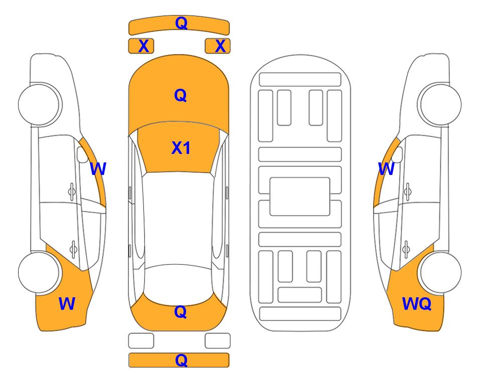 Схема состояния кузова Lotte для Hyundai GRANDEUR GN7 (G)3.5 Exclusive 2WD AT