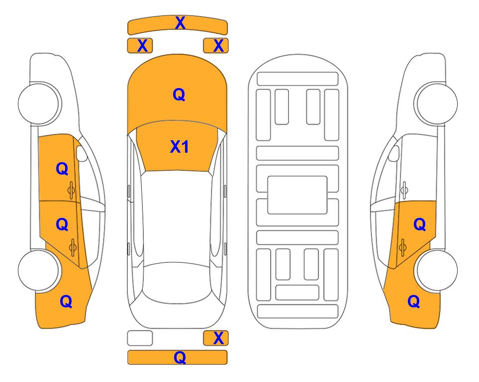 Схема состояния кузова Lotte для Hyundai THE NEW SANTAFE (D) 2.2 Prestige 5-Seater 4WD