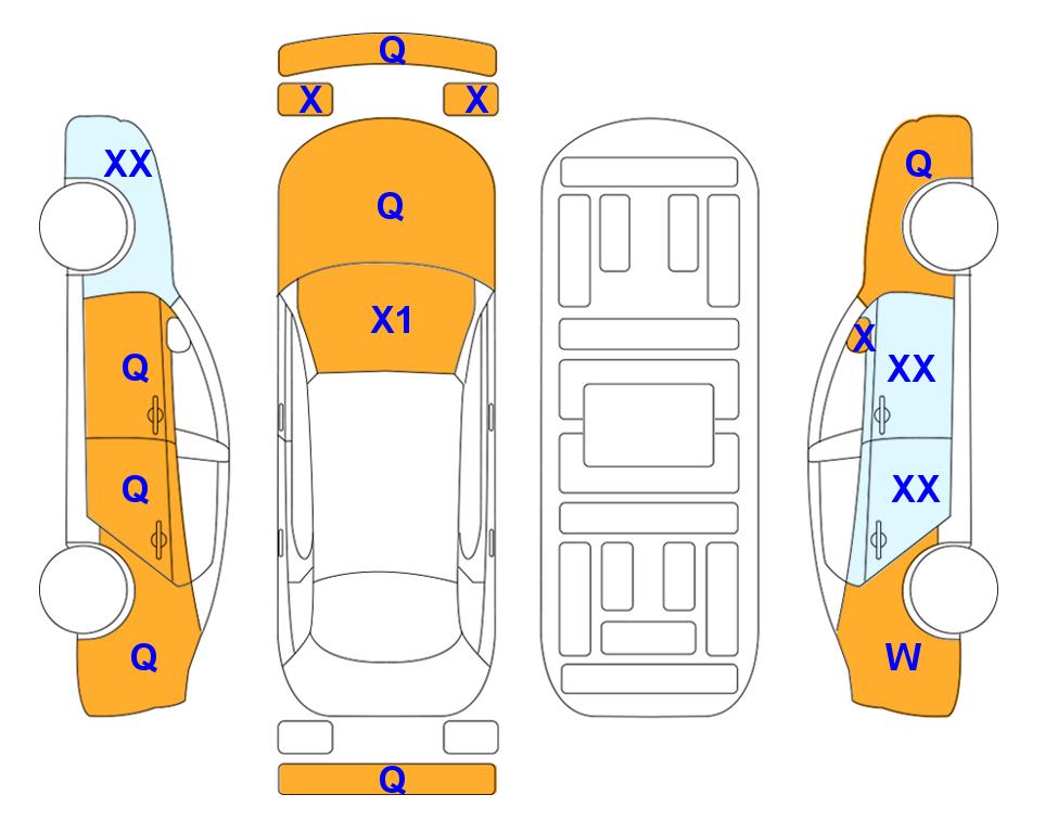 Схема состояния кузова Lotte для Chevrolet ORLANDO (D) 1.6 퍼팩트 블랙