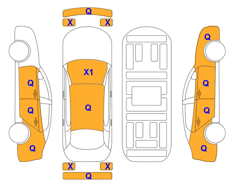 Схема состояния кузова Lotte для Hyundai ALL NEW AVANTE (G) 1.6 MODERN