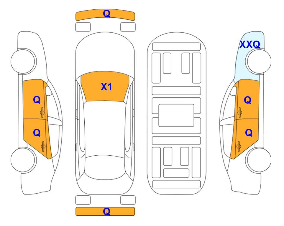 Схема состояния кузова Lotte для Hyundai GRANDEUR GN7 (G)2.5 Exclusive 2WD AT