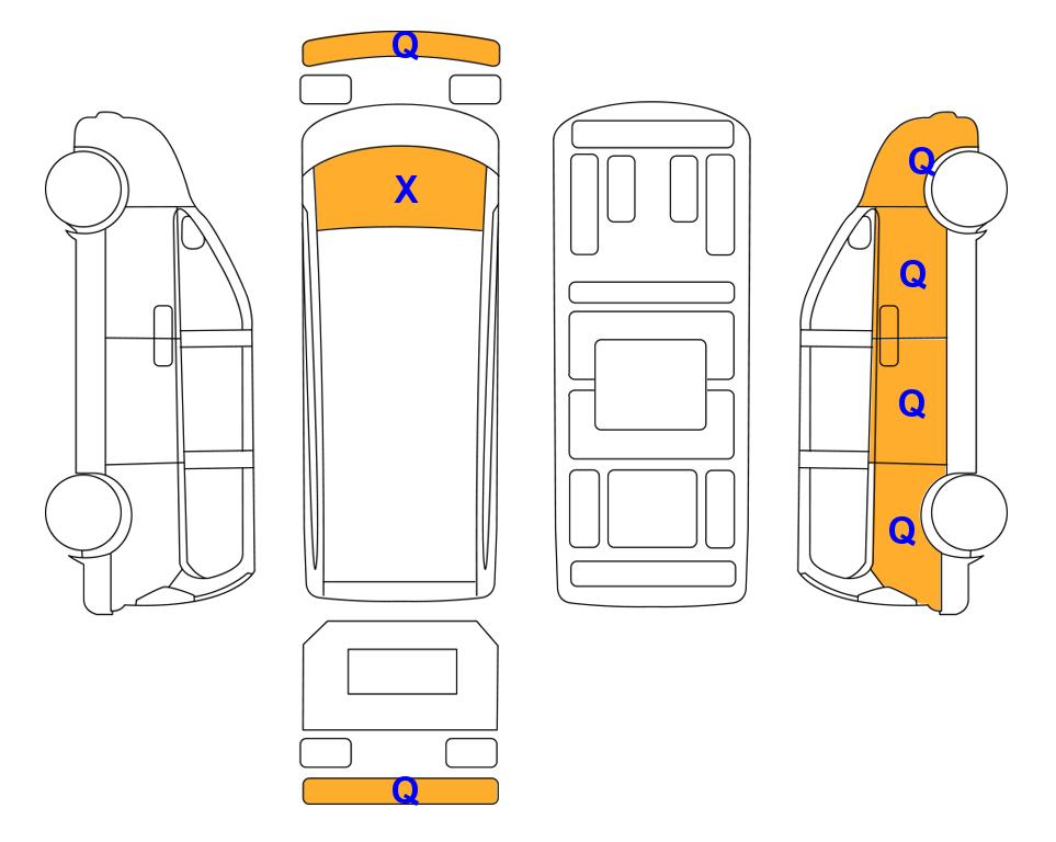 Схема состояния кузова Lotte для Hyundai STARIA (D) 2.2 Cargo 5-Seater Modern