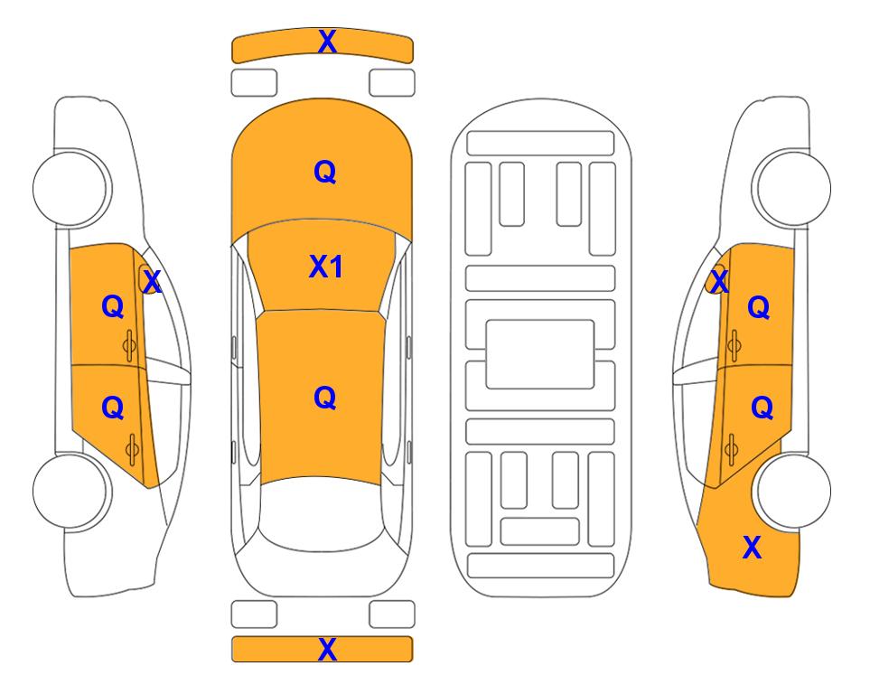 Схема состояния кузова Lotte для Chevrolet SPARK (G) 1.0 LT