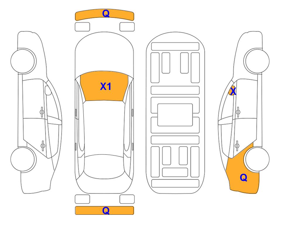 Схема состояния кузова Lotte для Genesis GENESIS GV60 (E) Standard 4WD