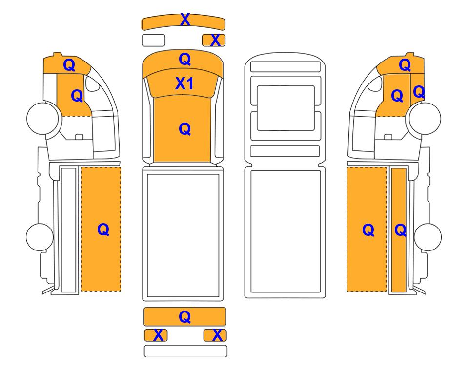 Схема состояния кузова Lotte для Hyundai PORTER II (D) 2.5 일반캡 초장축 스마트 2WD