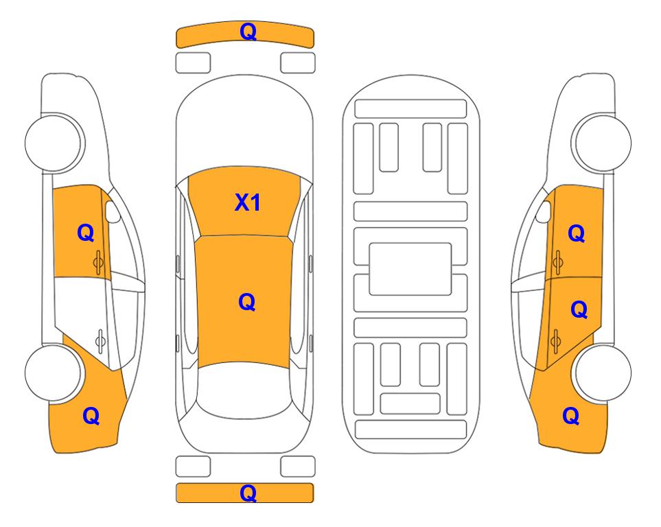 Схема состояния кузова Lotte для Genesis GENESIS GV60 (E) Standard 4WD
