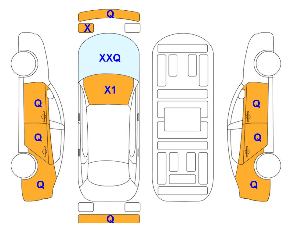 Схема состояния кузова Lotte для Hyundai TUCSON (D) 2.0 Modern 4WD