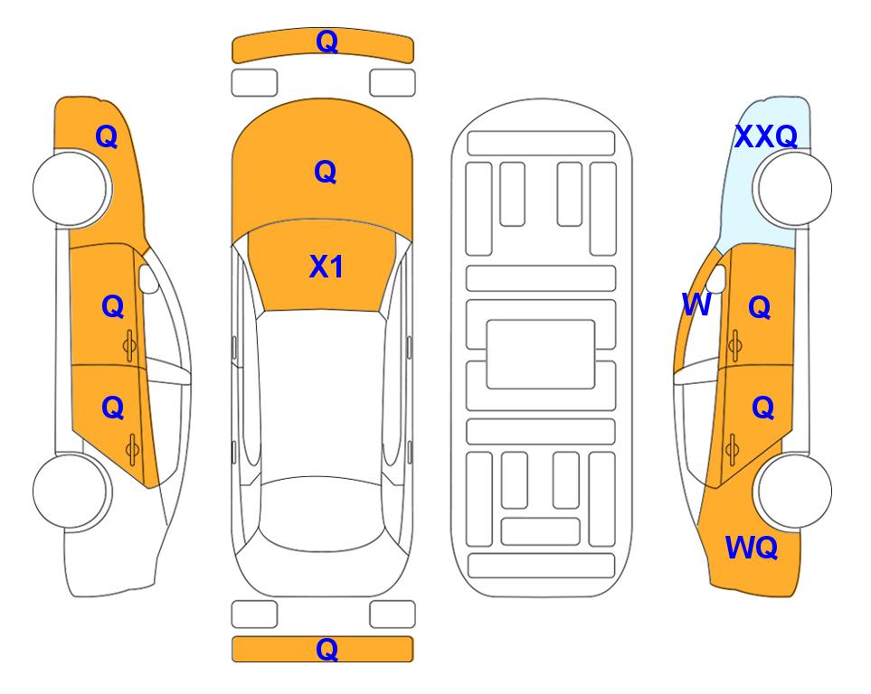 Схема состояния кузова Lotte для Hyundai SONATA DN8 (G) 2.0 Premium