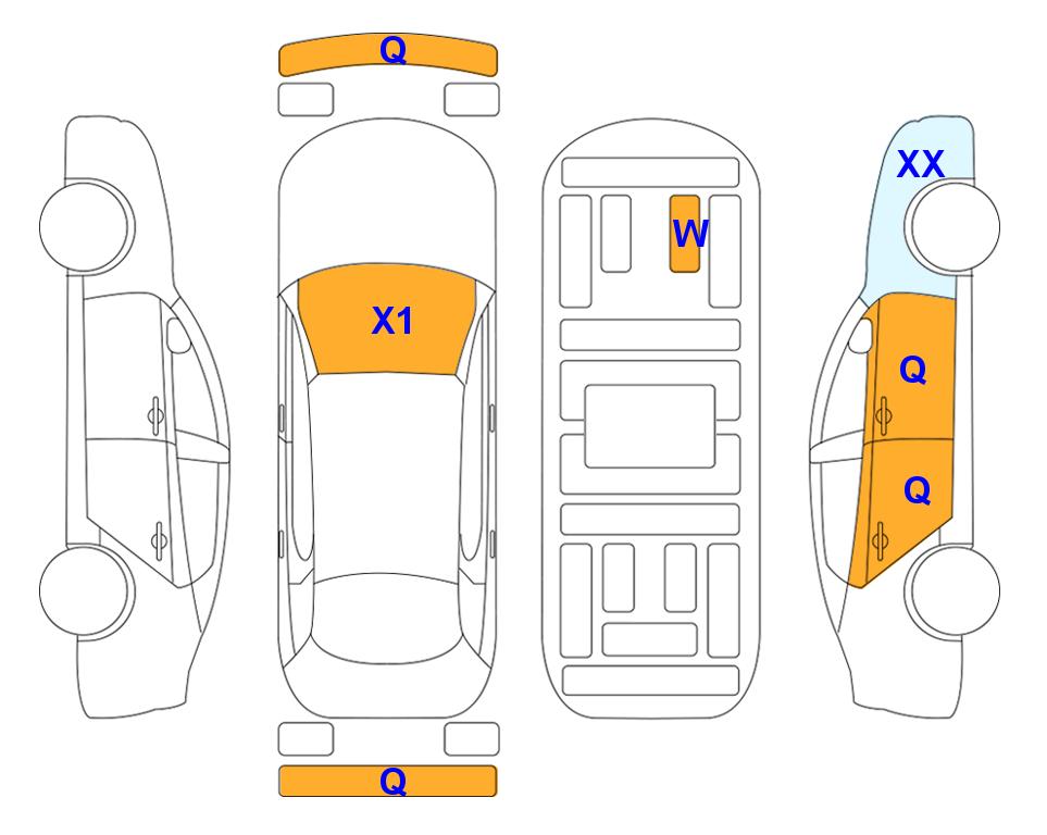Схема состояния кузова Lotte для Hyundai SANTAFE MX (H)1.6T Calligraphy 5-Seater 2WD AT