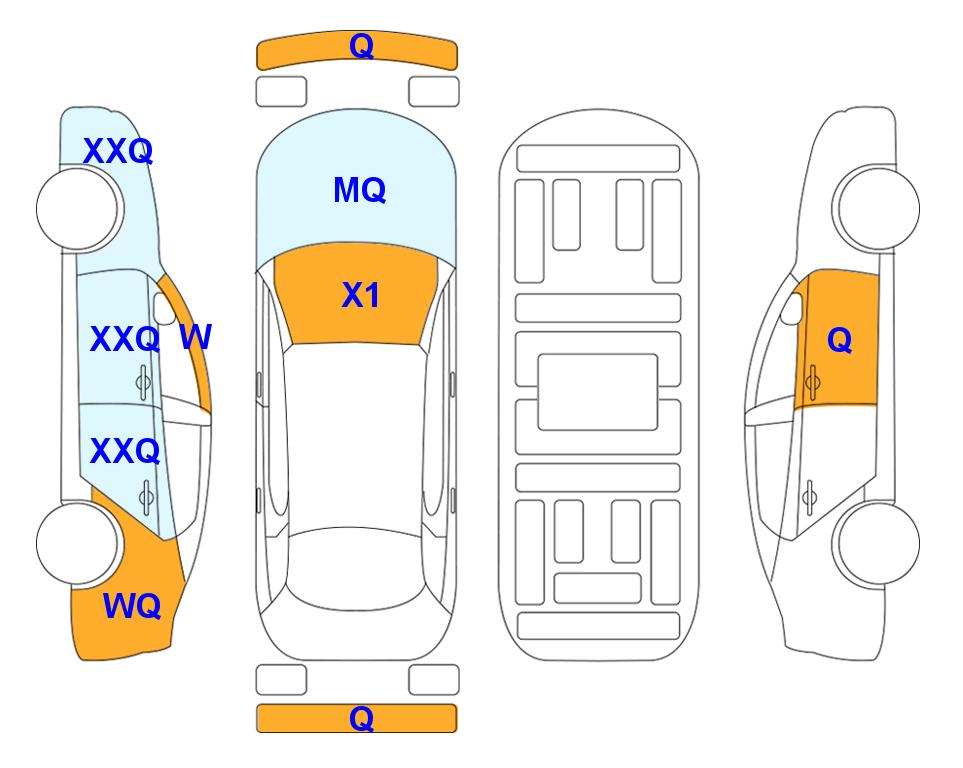 Схема состояния кузова Lotte для Audi AUDI A7 (D) 3.0 50 TDI QU PREMIUM