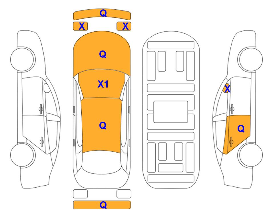 Схема состояния кузова Lotte для KIA THE NEW CARNIVAL (D) 2.2 Noblesse 9-Seater