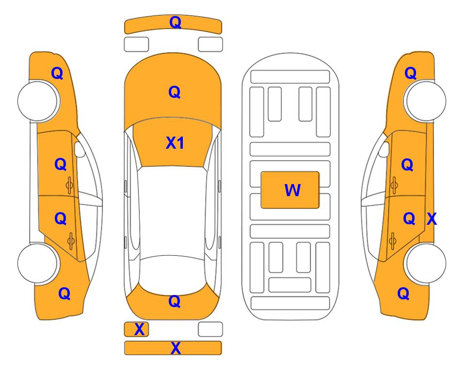 Схема состояния кузова Lotte для KIA MORNING URBAN (G) 1.0 VAN