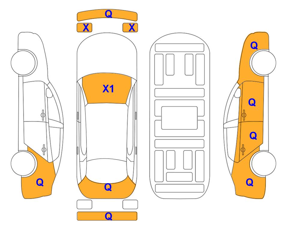 Схема состояния кузова Lotte для KIA CARNIVAL KA4 (D)2.2 Prestige 9-Seater 2WD AT