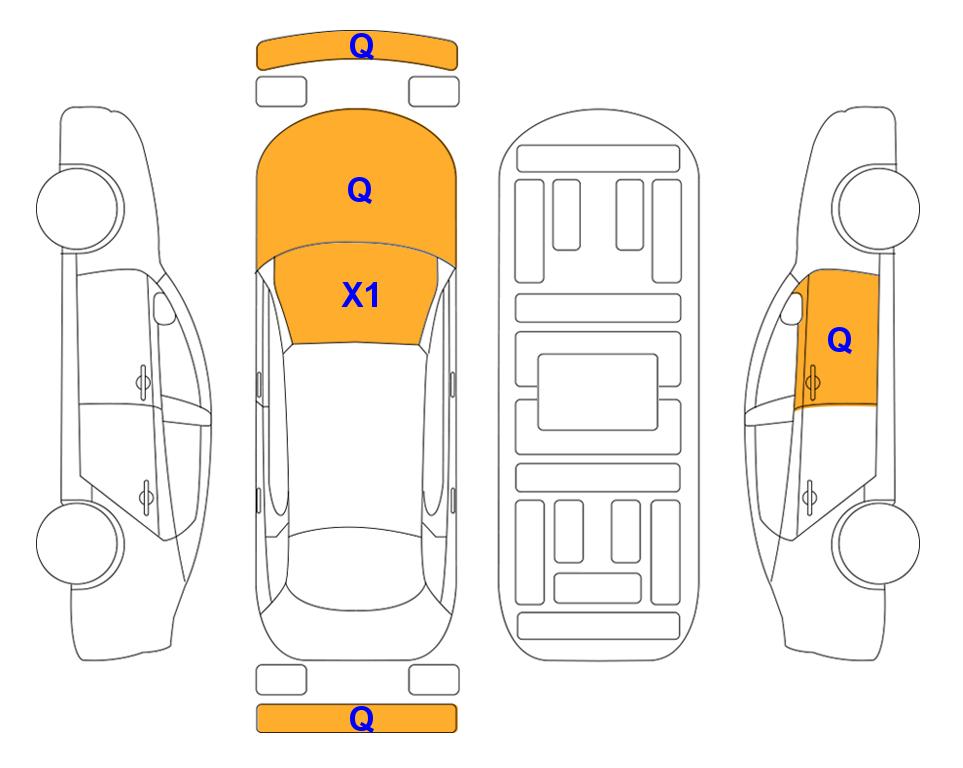 Схема состояния кузова Lotte для Hyundai GRANDEUR IG (G) 2.4 EXCLUSIVE SPECIAL