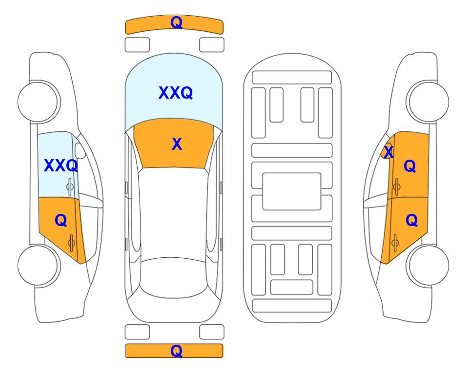 Схема состояния кузова Lotte для Hyundai SONATA DN8 (H) 2.0 Premium Plus