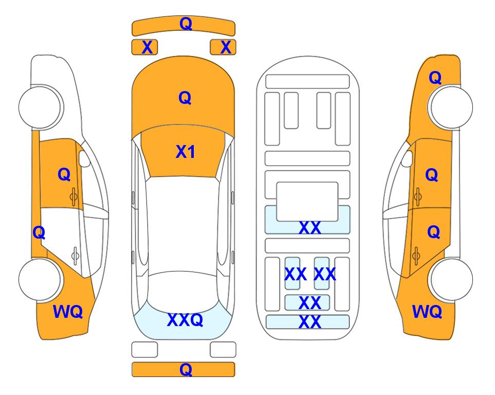 Схема состояния кузова Lotte для Hyundai ALL NEW AVANTE (G) 1.6 SMART