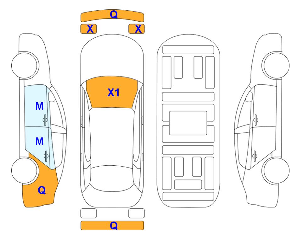 Схема состояния кузова Lotte для Genesis GENESIS GV80 (G) 3.5T 4WD 5-Seater