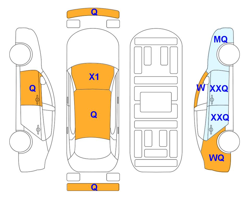 Схема состояния кузова Lotte для KIA ALL NEW K7 (G) 2.4 리미티드