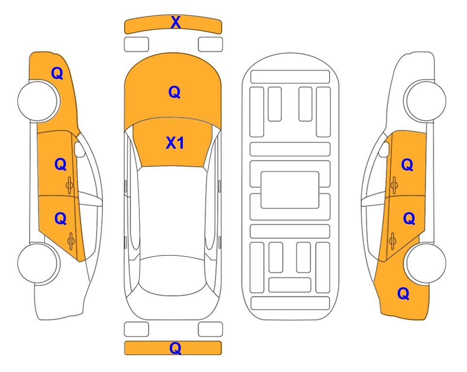 Схема состояния кузова Lotte для Hyundai CASPER (G)1.0T Modern 2WD AT